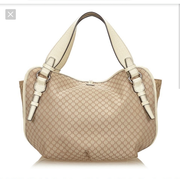 Celine macadam jacquard tote brown blend hobo bag - Picture 3 of 12